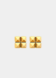 Bridget Pyramid Earrings – 18K Gold Plated Geometric Statement Jewelry for Women in Hong Kong