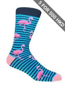 Socks | Flamingo | Striped | Cotton