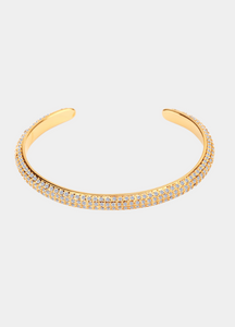 Catalina Zirconia Bangle – 18K Gold Plated | Elegant Sparkle for Women in Hong Kong