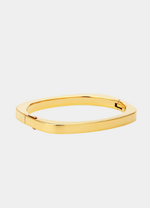 Cecilia Oval Egg Bangle – 18K Gold Plated Elegant Statement Bracelet for Women in Hong Kong