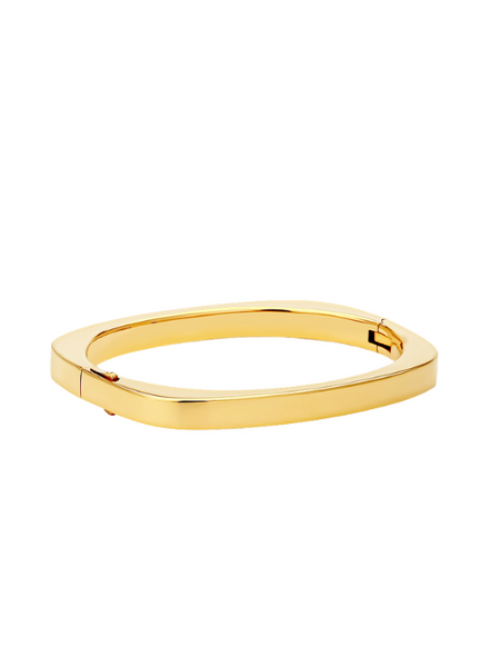 Cecilia Oval Egg Bangle – 18K Gold Plated Elegant Statement Bracelet for Women in Hong Kong