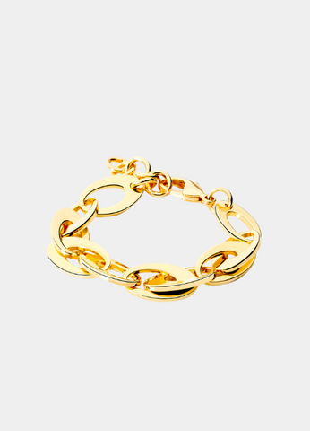 Chain Ovolo Bracelet in 18K gold plating—sleek, timeless, and perfect for stacking or solo wear. A must-have minimalist piece for women in Hong Kong.