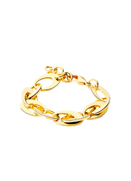 Chain Ovolo Bracelet in 18K gold plating—sleek, timeless, and perfect for stacking or solo wear. A must-have minimalist piece for women in Hong Kong.