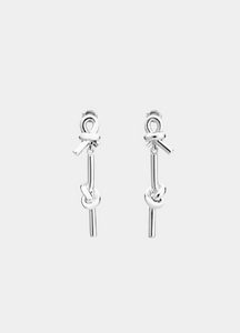 Dana Dangle Earrings – Silver Plated Elegant Lace Knot Drop Earrings for Women in Hong Kong