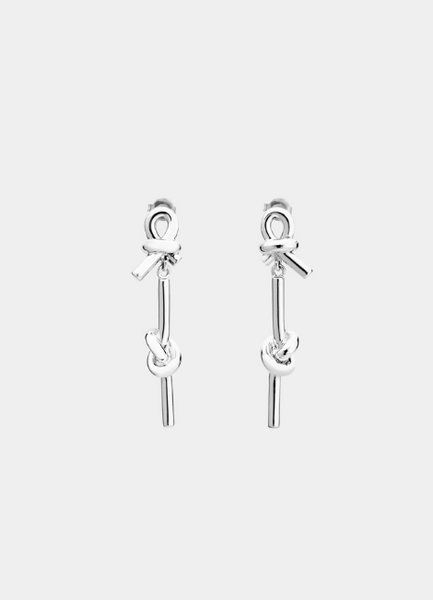Dana Dangle Earrings – Silver Plated Elegant Lace Knot Drop Earrings for Women in Hong Kong