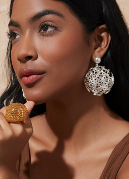 Earrings | Dani Hollow Bold | 18K Gold Plated