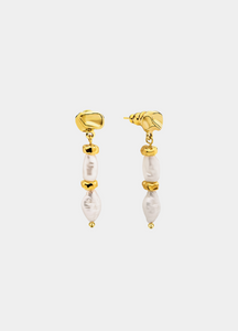 pearl drop earrings hk, gold pearl earrings hong kong, donna earrings hk, 18k gold plated earrings hk, elegant earrings for women, timeless jewelry hk, pearl jewelry hong kong, gift for her hk
