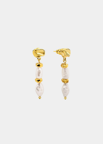 pearl drop earrings hk, gold pearl earrings hong kong, donna earrings hk, 18k gold plated earrings hk, elegant earrings for women, timeless jewelry hk, pearl jewelry hong kong, gift for her hk
