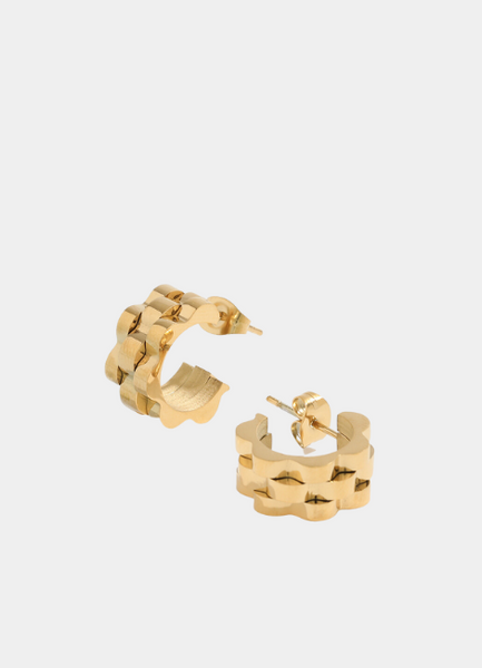 Earrings | Chunky Band | 18K Gold Plated