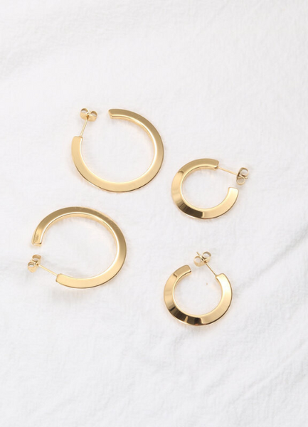 Earrings | Minimalism Hoop | Large | 18K Gold Plated