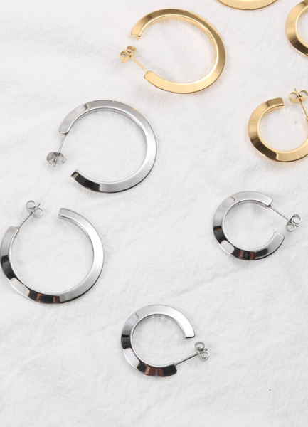 Earrings | Minimalism Hoop | Large | 18K Gold Plated