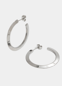 Earrings | Minimalism Hoop | Large | Silver Plated