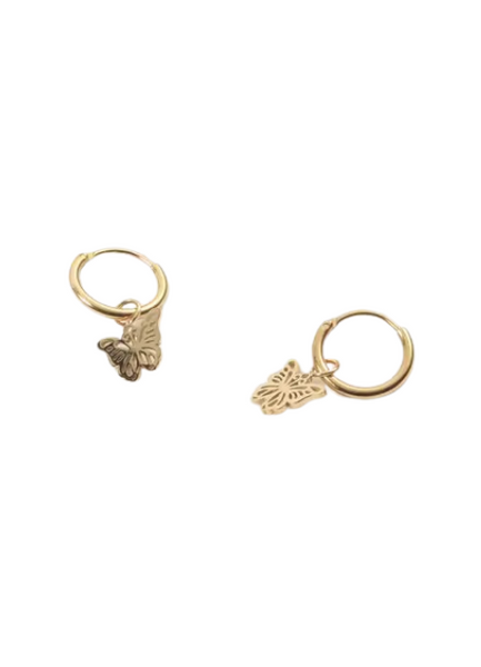 Betty Butterfly Earrings – 18K Gold Plated Stainless Steel – Elegant Women’s Jewelry Hong Kong