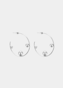 Terra Hoop Earrings in Silver Plated Stainless Steel—sleek, timeless, and perfect for effortless everyday style in Hong Kong.