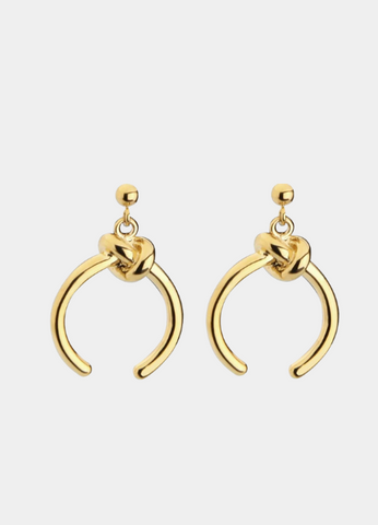 The Knot Dangle Earrings – 18K Gold Plated | Graceful Drop Earrings for Women in Hong Kong