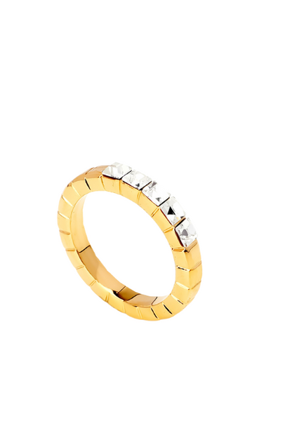 Embla Ring in 18K gold plating with sparkling zirconia—sophisticated, timeless, and perfect for adding elegance to any outfit in Hong Kong.