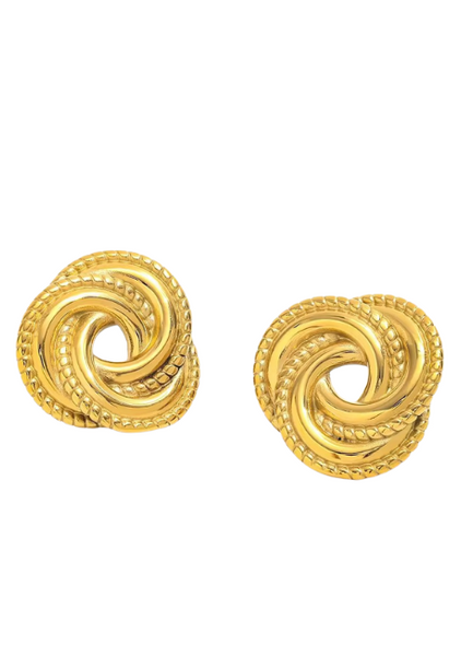 Minimalist gold plated hoop earrings Emma design.