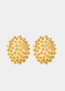 Gisella Urchin Earrings – 18K Gold Plated Textured Statement Jewelry for Women in Hong Kong