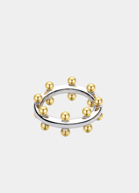 Ring | Gloria Golden Drops | Two Tone | 18K Gold Plated