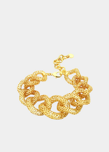 Ida Hollow Bold Bracelet – 18K Gold Plated Modern Statement Jewelry for Women in Hong Kong
