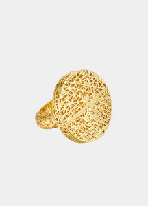 Isla Hollow Ring – 18K Gold Plated Sculptural Statement Ring for Women in Hong Kong