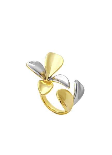 Ring | Lillian | Flower | Two Tone