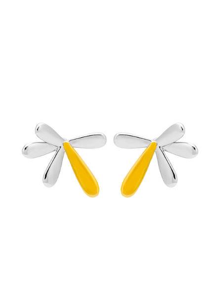 Lillian Two Tone Petal Earrings – Floral Drop Jewelry for Women in Hong Kong