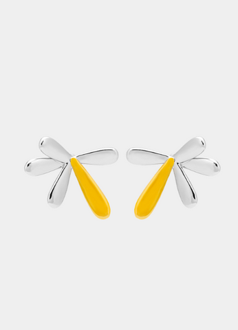 Lillian Petal Earrings – Two Tone | Floral-Inspired Elegance for Women in Hong Kong