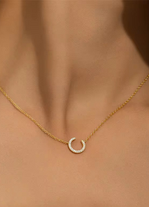 Lucky Pavé Necklace – 18K Gold Plated 925 Sterling Silver Zirconia Lucky Pendant for Women in Hong Kong