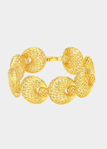 Macy Hollow Bracelet – 18K Gold Plated Bold Fashion Jewelry for Women in Hong Kong