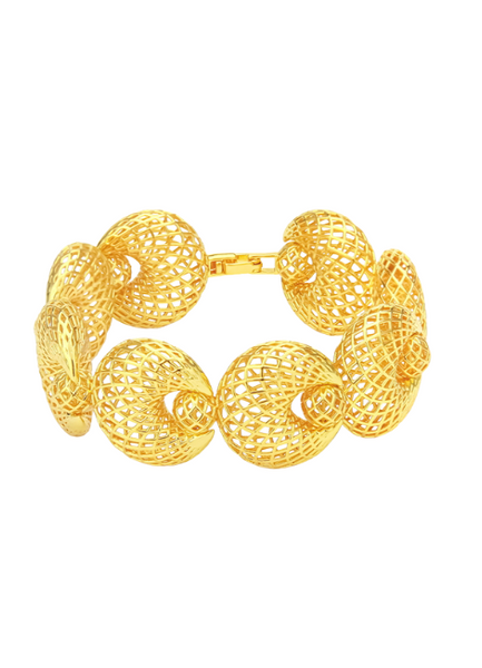 Macy Hollow Bracelet – 18K Gold Plated Bold Fashion Jewelry for Women in Hong Kong