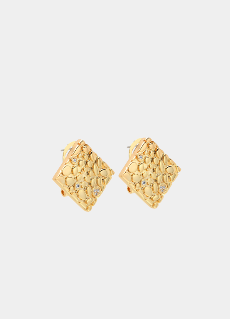Malin Vintage Earrings – Retro-Inspired Gold Plated Studs for Women in Hong Kong