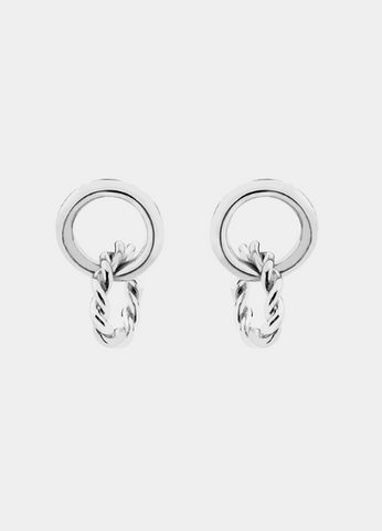 Mia Mini Knockers in sleek silver plating—lightweight, modern, and perfect for daily wear. A chic addition to your jewelry collection in Hong Kong.