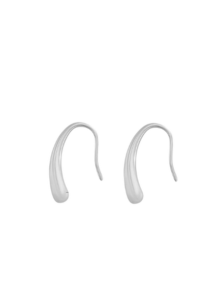 Mini Waterdrop Dangle Earrings – Silver Plated Stainless Steel | Minimalist Drop Earrings for Women in Hong Kong