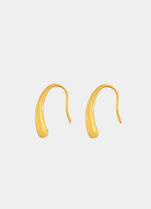 Mini Waterdrop Dangle Earrings – 18K Gold Plated Stainless Steel | Elegant Drop Earrings for Women in Hong Kong