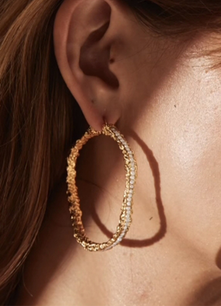 Minou Oval Pearl Earrings – 18K Gold Plated Elegant Pearl Drops for Women in Hong Kong

