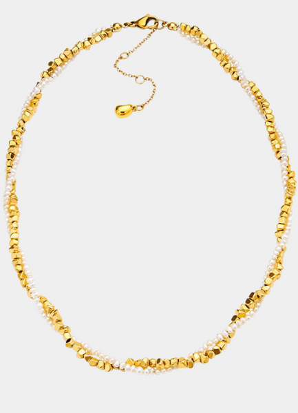Monte Carlo Twisted Allure Necklace – 18K Gold Plated Chain for Women in Hong Kong
