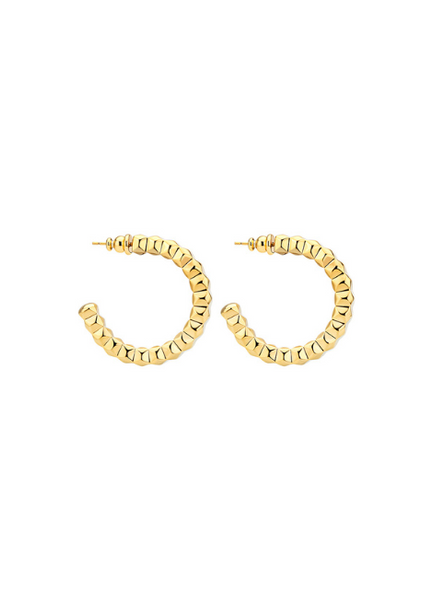 Morphée Hoop Earrings – 18K Gold Plated Sculptural Statement Hoops for Women in Hong Kong