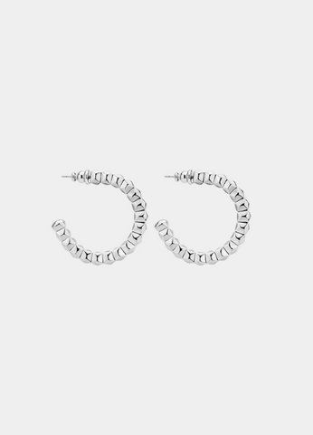 silver hoop earrings hk, morphée earrings hong kong, sculptural earrings hk, statement hoops for women, silver plated earrings hk, bold jewelry hong kong, gift for her hk
