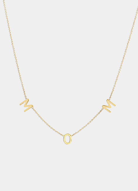 Necklace | MOM | 925 Sterling Silver | 18K Gold Plated