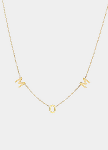 Necklace | MOM | 925 Sterling Silver | 18K Gold Plated