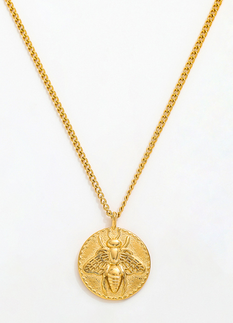 Bee Pendant Necklace in 18K Gold Plated – delicate and nature-inspired jewelry by The Sockist










