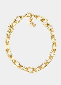 Make a bold statement with the Chunky Choker Necklace, crafted with a modern silhouette and finished in luxurious 18K gold plating. Designed to sit elegantly on the neckline, this necklace brings a high-fashion edge to everyday wear.