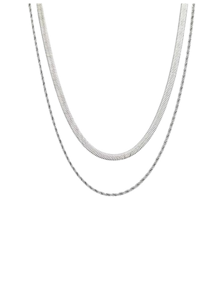 Elevate your style with this silver-plated two-layer necklace — chic, versatile, and perfect for effortless layering. A must-have for any HK jewelry lover.