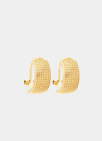 Norma Vintage Earrings – 18K Gold Plated Retro Studs for Women in Hong Kong