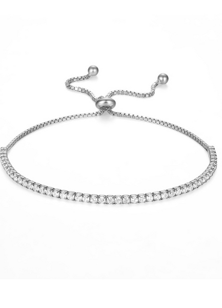 Bracelet | Zirconia Pavé | Adjustable | 925 Sterling Silver