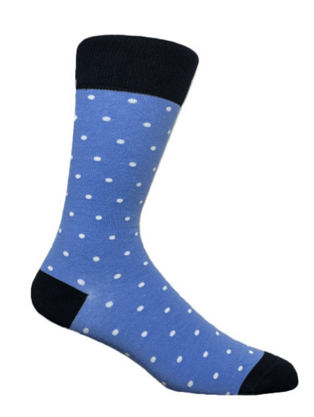 Socks | Ocean Blue | White Dots | Cotton