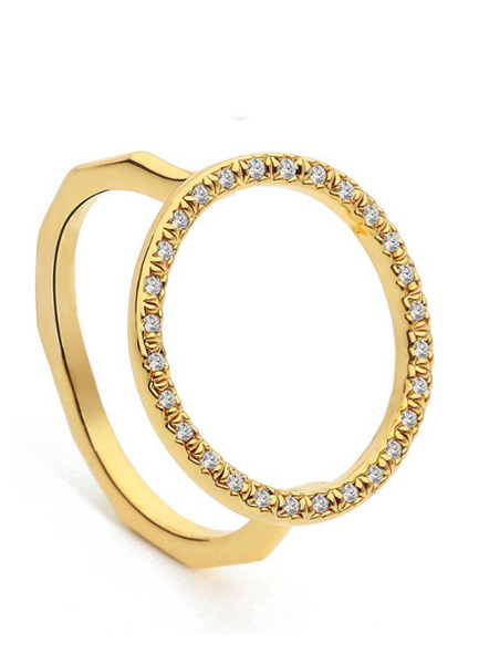 zirconia ring hong kong, gold ring hk, 18k gold plated jewelry, minimalist ring for women hk, circle ring gift hk

