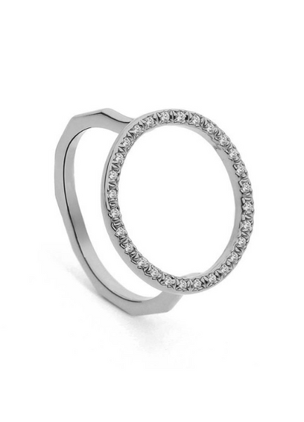 zirconia ring hk, silver ring hong kong, circle ring for women hk, minimalist ring hk, odette ring hk, silver plated jewelry hk, elegant gift ring hong kong, everyday ring for her
