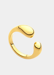 Olivia Open Ring – 18K Gold Plated Adjustable Minimalist Ring for Women in Hong Kong